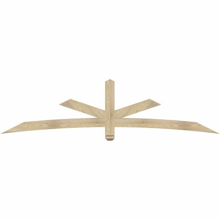 Ekena Millwork Alberta Rough Sawn Timber Gable Bracket, Douglas Fir, 96"W x 24"H x 4"D x 4"F, 6/12 Pitch GBW096X24X0404ALB00RDF